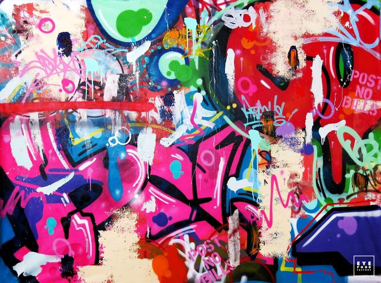 C-02 - Éditions Limitées - @trio806512095, Abstrait, Dibond®, Graffiti, Mûr