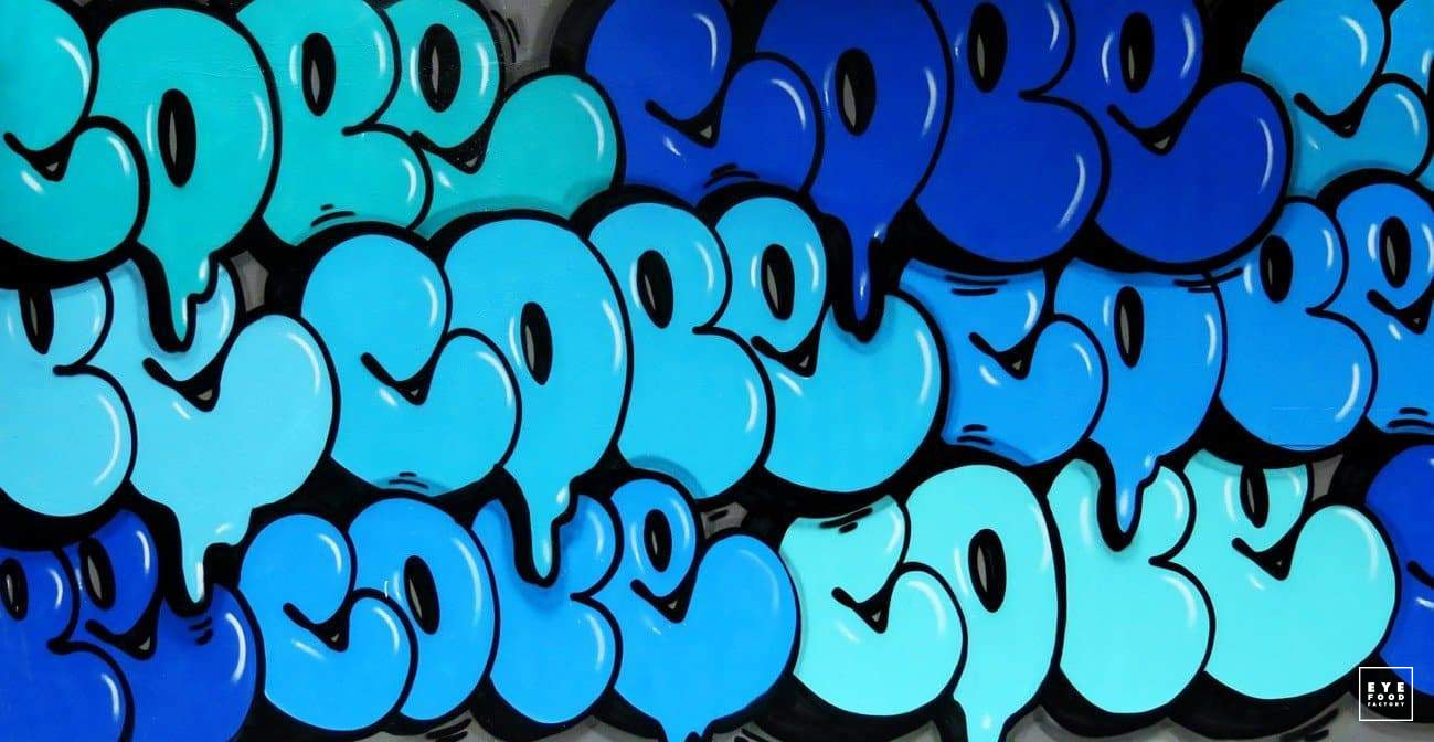 C-04 - Éditions Limitées - @only15075, Bleu, Dibond®, Graffiti, King Size