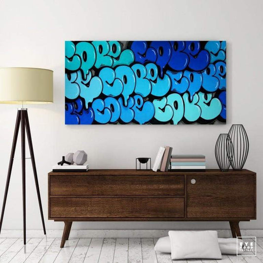 C-04 - Éditions Limitées - @only15075, Bleu, Dibond®, Graffiti, King Size