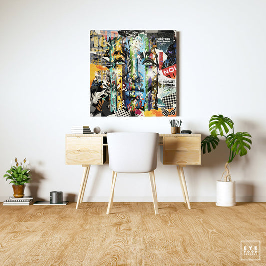Earth V - Éditions Limitées - @quatuor135135, Collage, Dibond®, Femme, Graffiti