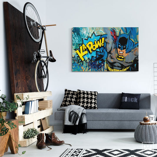 Fight the Power - Éditions Limitées - @quator165110, Batman, Bleu, Cartoon,