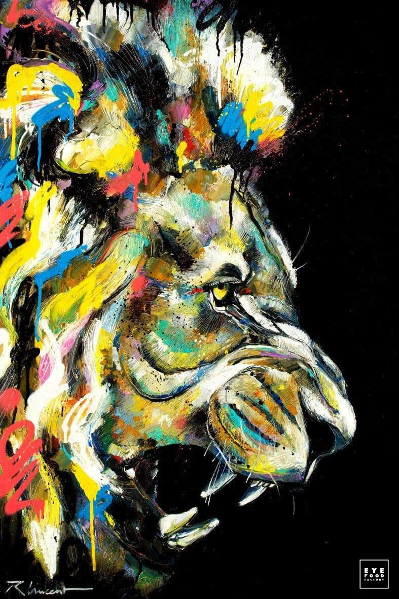 Jeronimo - Éditions Limitées - @quator165110, Animaux, Crinière, Dibond®, Lion