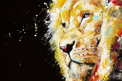 Le Prophète - Éditions Limitées - @quator165110, Animaux, Dibond®, Jaune, Lion