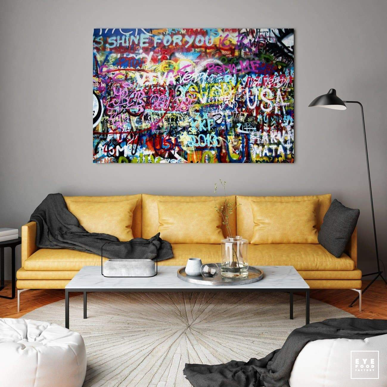 Shine For You - Éditions Limitées - 190x130cm, Dibond®, Graffiti, Mûr,