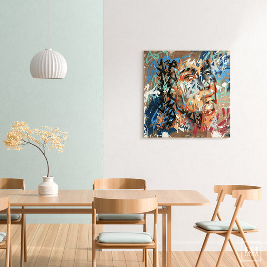 Street Wood - Éditions Limitées - @quatuor135135, Bleu, Collage, Dibond®, Femme